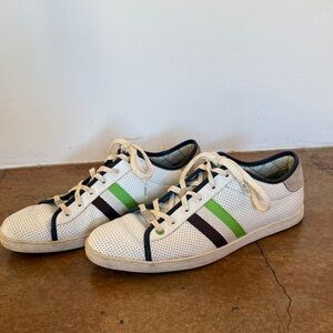 Hugo Boss White and Green Sneakers